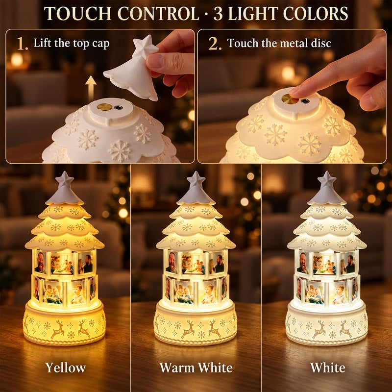 Personalized Christmas Tree Photo Music Box