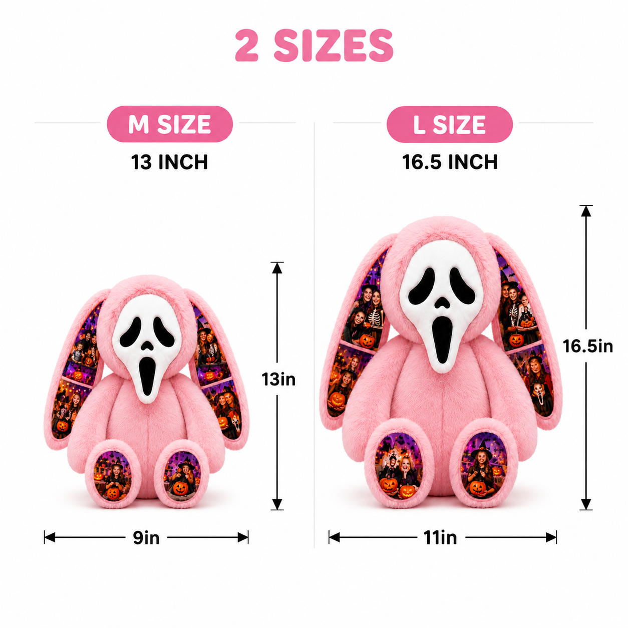 Personalized Ghost Plush Bunny