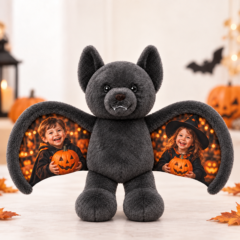 Personalized Halloween Bat Bear Plush