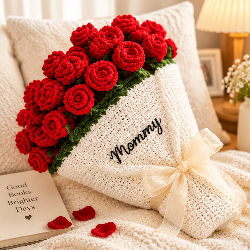 Hand-woven Rose Blanket Gift
