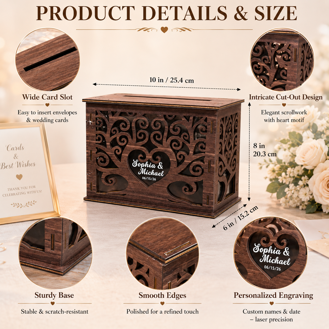 Personalized Wedding Card Box