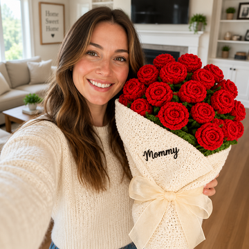 Hand-woven Rose Blanket Gift