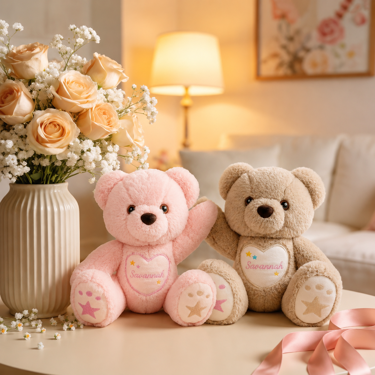 Starlight Teddy Bear - Short-Pile Fur - Personalized Gift