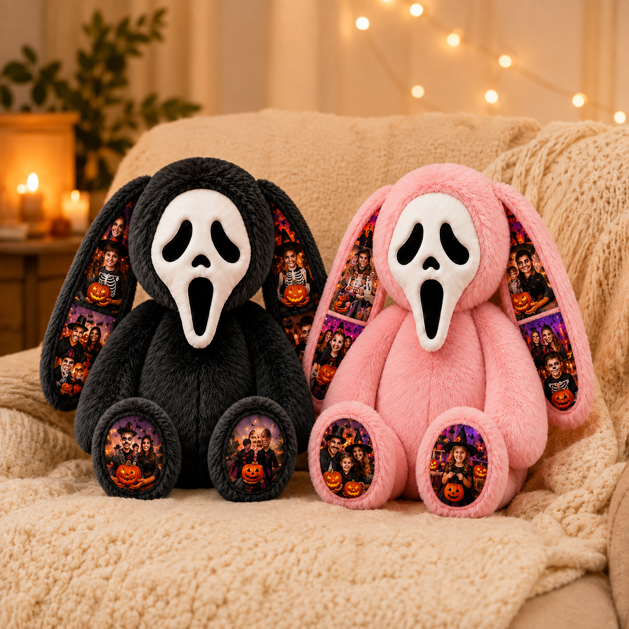Personalized Ghost Plush Bunny