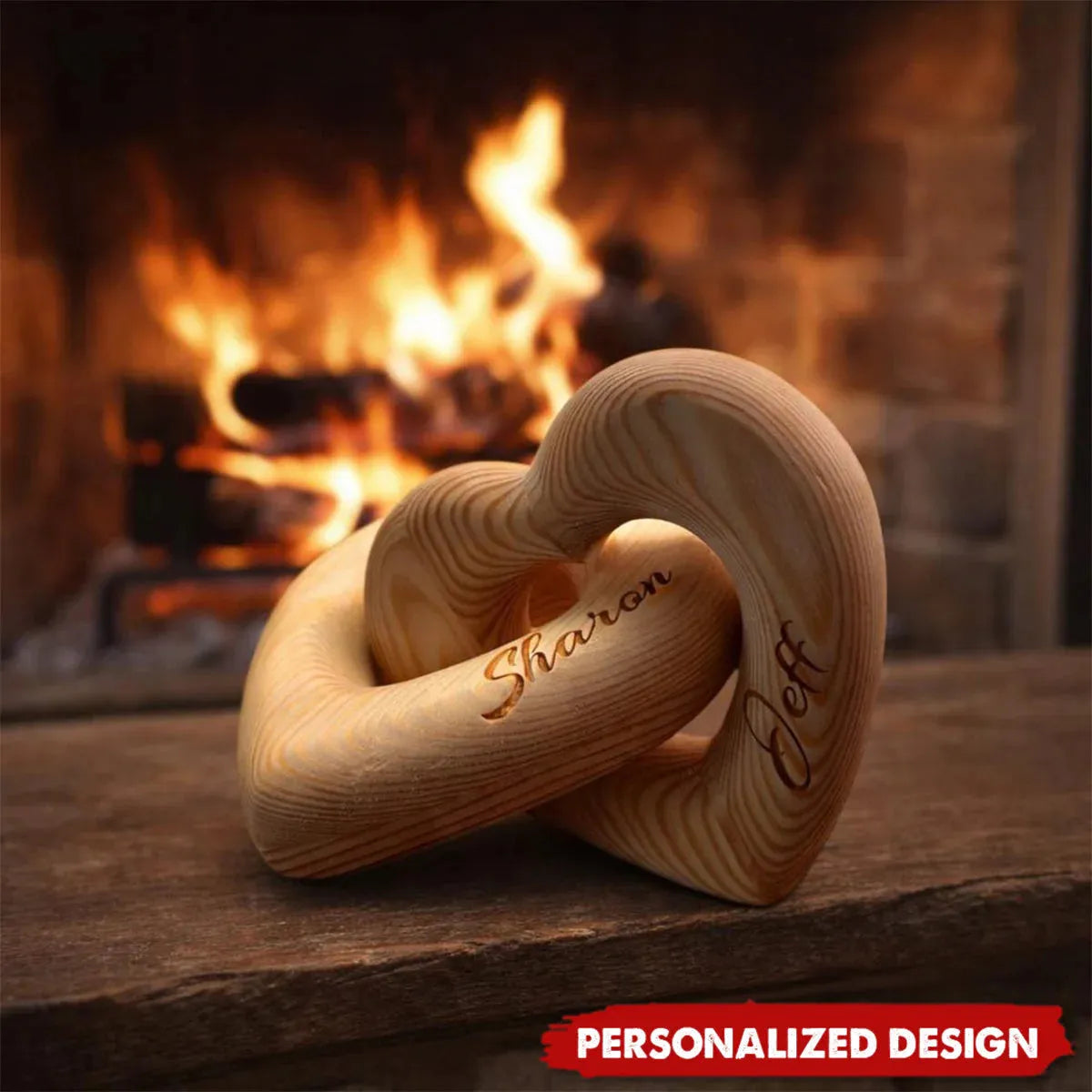 Romantic Couple - Personalized Infinity Heart Sculpture