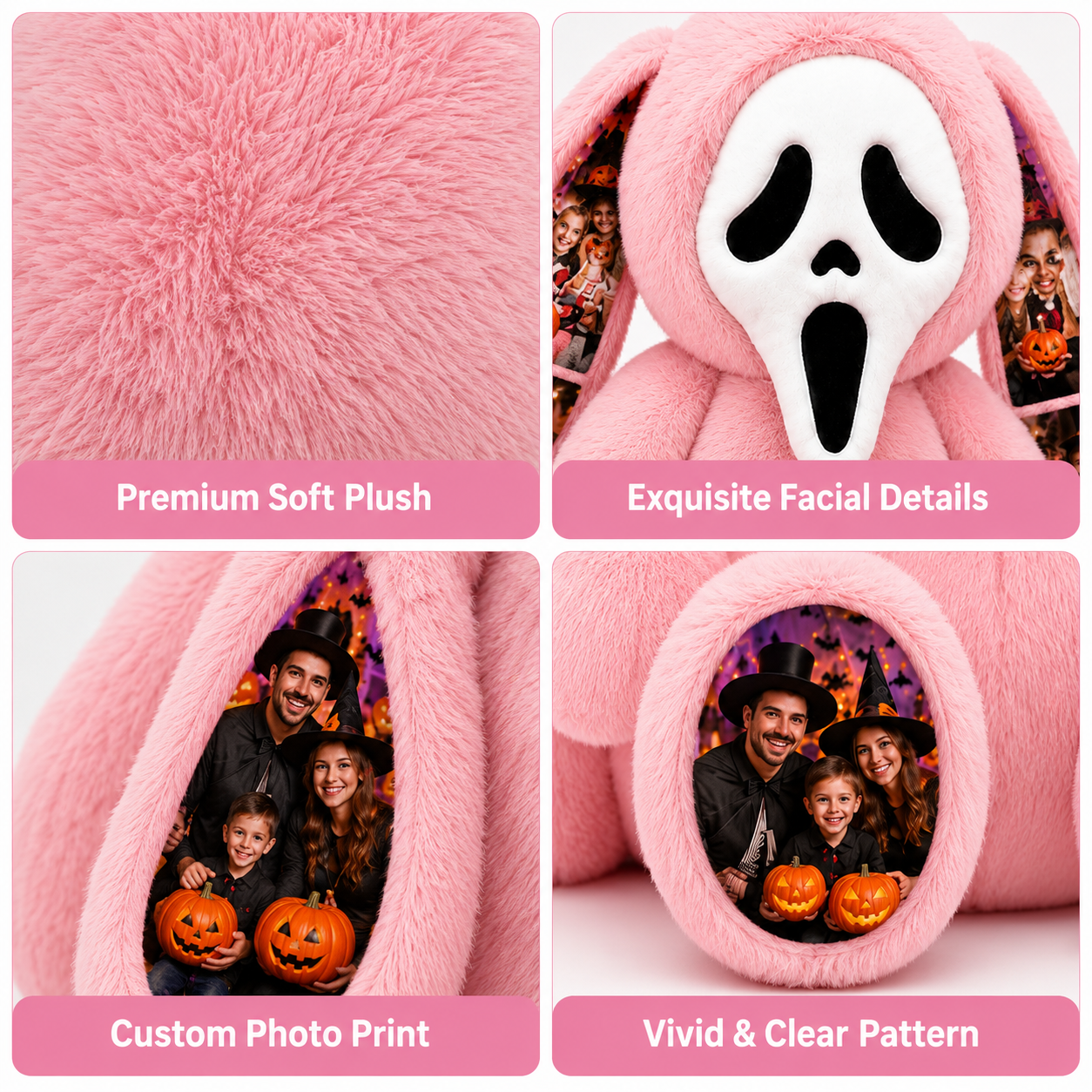 Personalized Ghost Plush Bunny