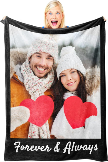 Custom Blanket with Picture and Text