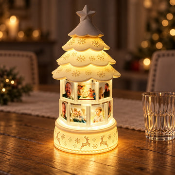 Personalized Christmas Tree Photo Music Box