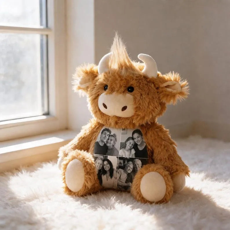 Custom Photo Highland Cow Plush