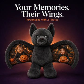 Personalized Halloween Bat Bear Plush 🦇🧸