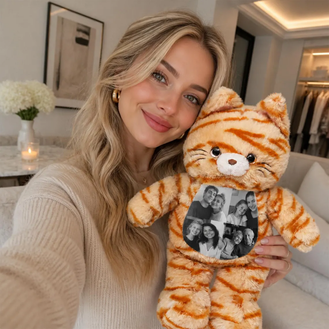 Custom Photo Cat Plush