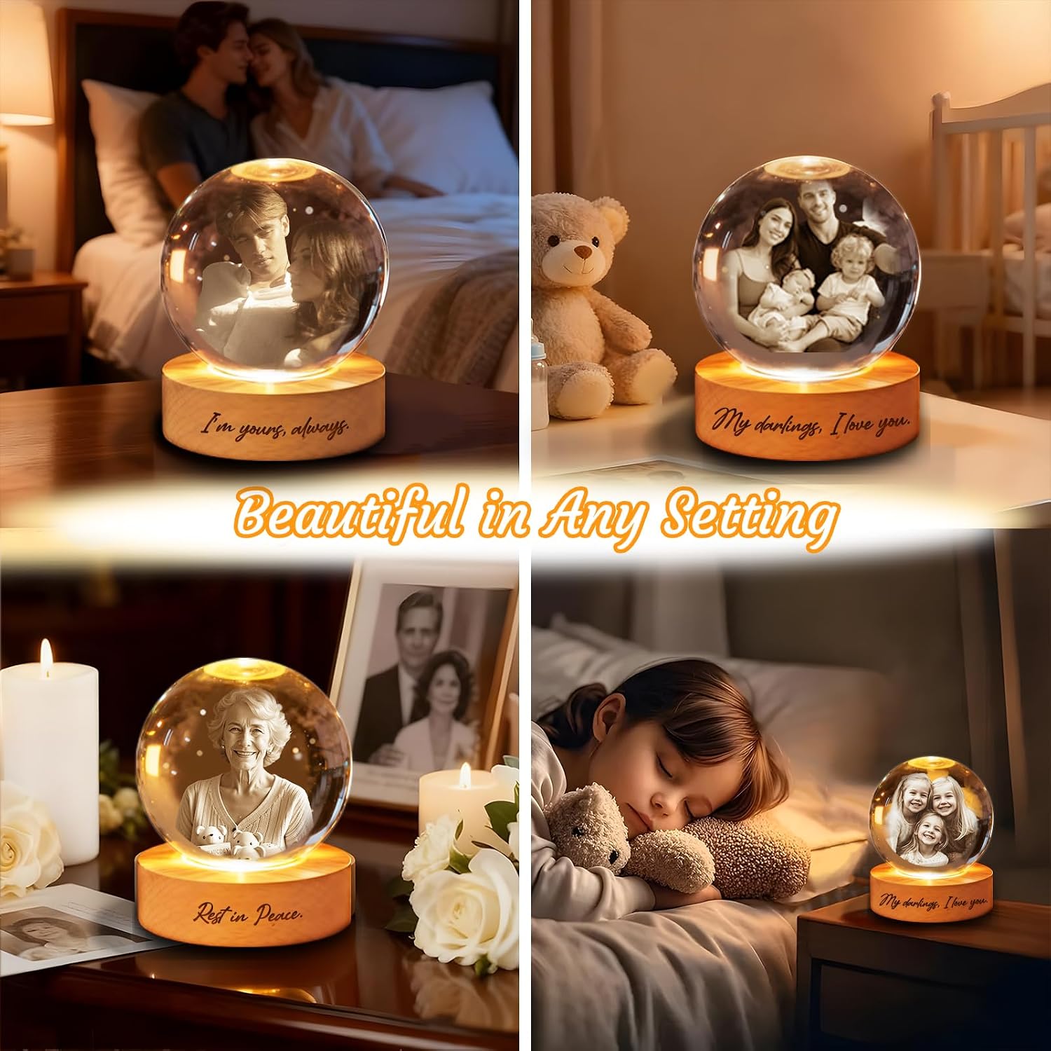 Personalized 3D Crystal Photo Ball Lamp