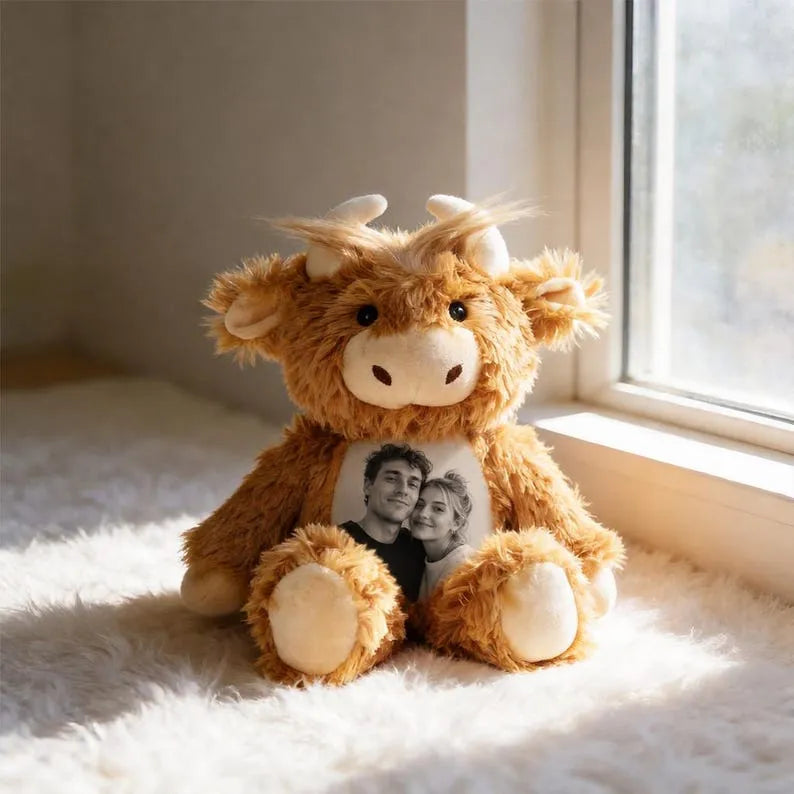 Custom Photo Highland Cow Plush
