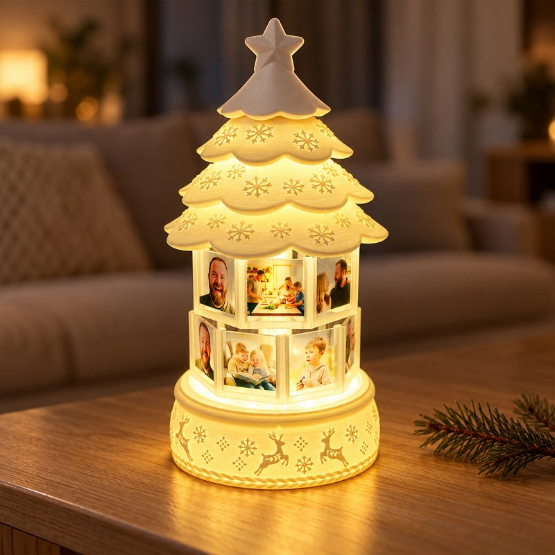 Personalized Christmas Tree Photo Music Box
