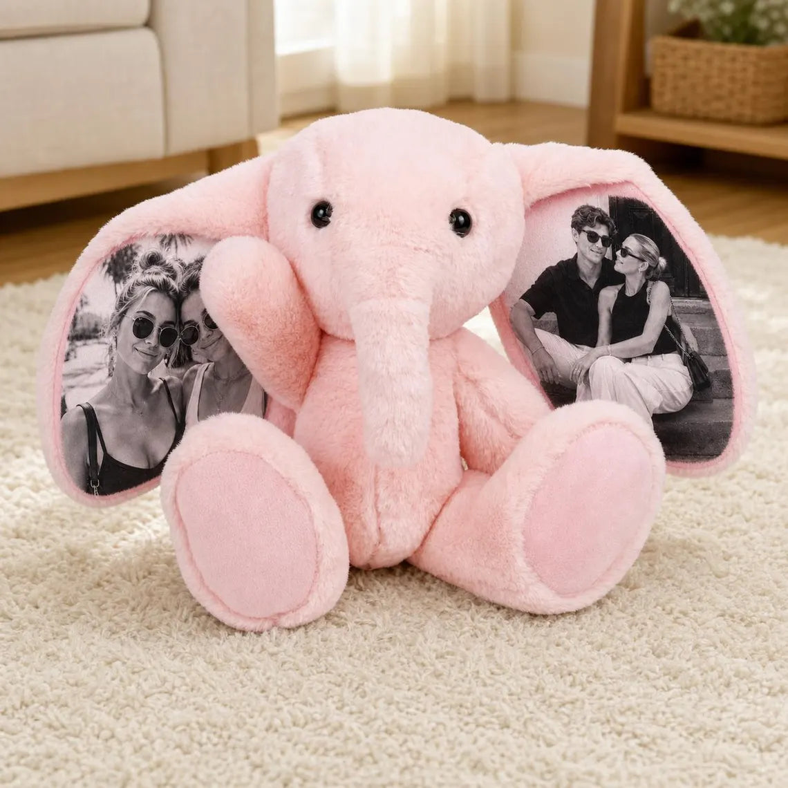 Custom 4 Photos Elephant Plush