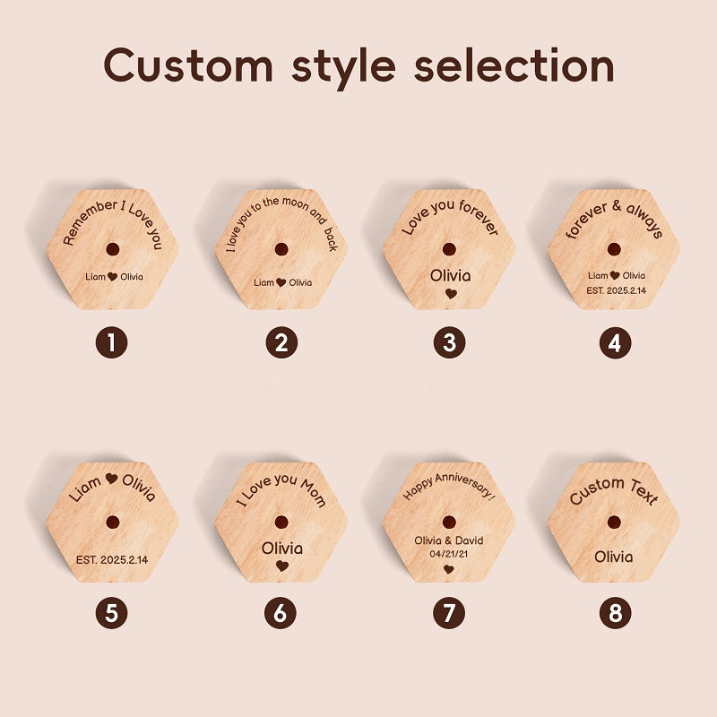 Personalized Hand-carved Wooden Roses