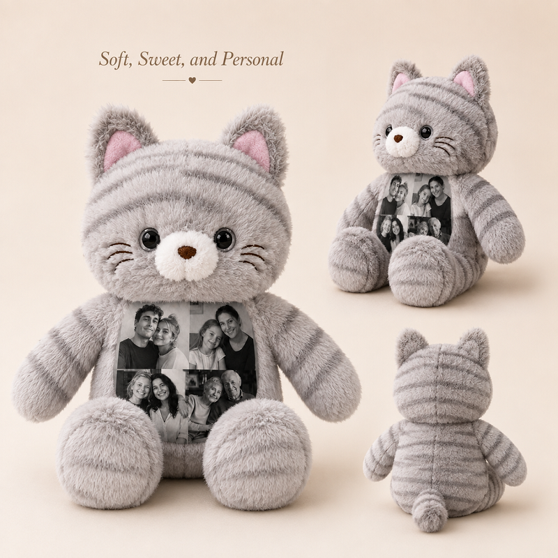 Custom Photo Cat Plush