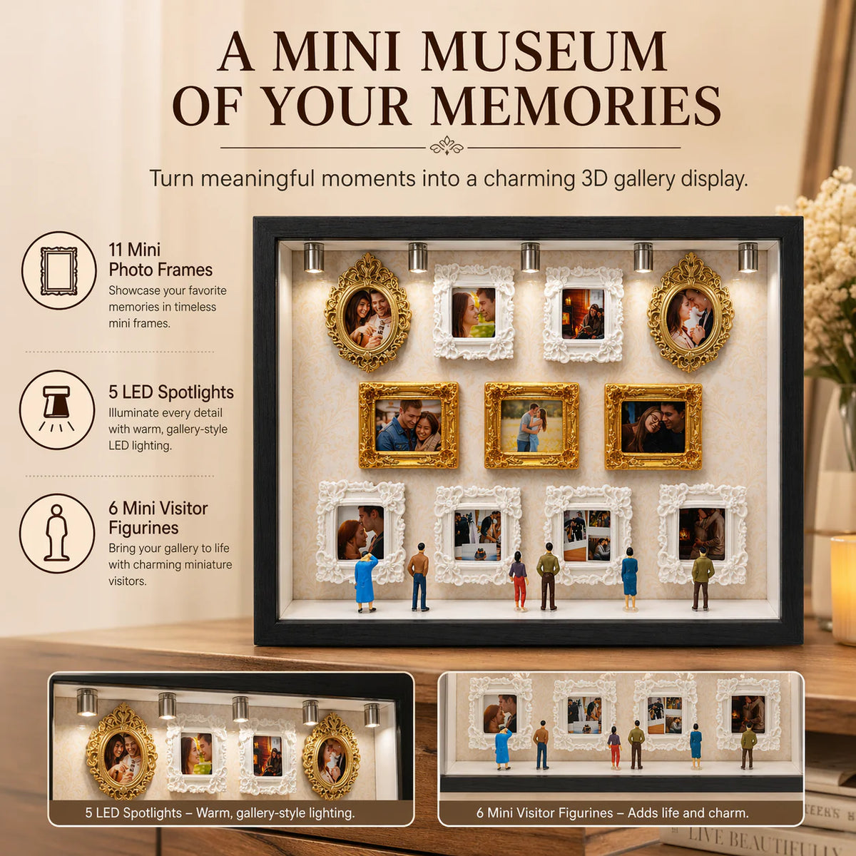 "Our Tiny Museum" Personalized 3D Photo Frame