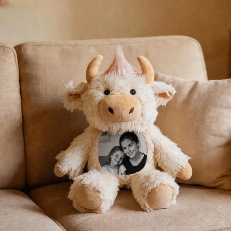 Custom Photo Highland Cow Plush