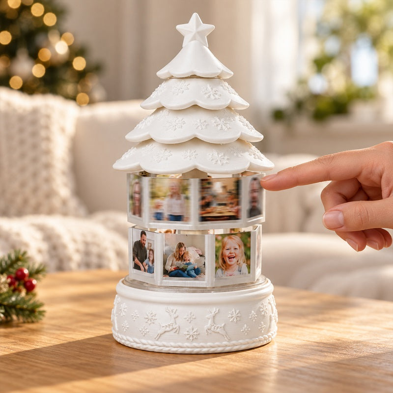 Personalized Christmas Tree Photo Music Box