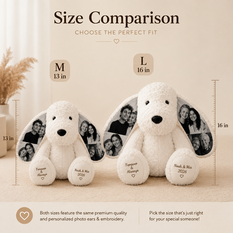 Personalized Photo Plush Dog