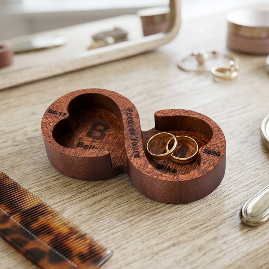 Personalized Wedding Ring Keepsake Box