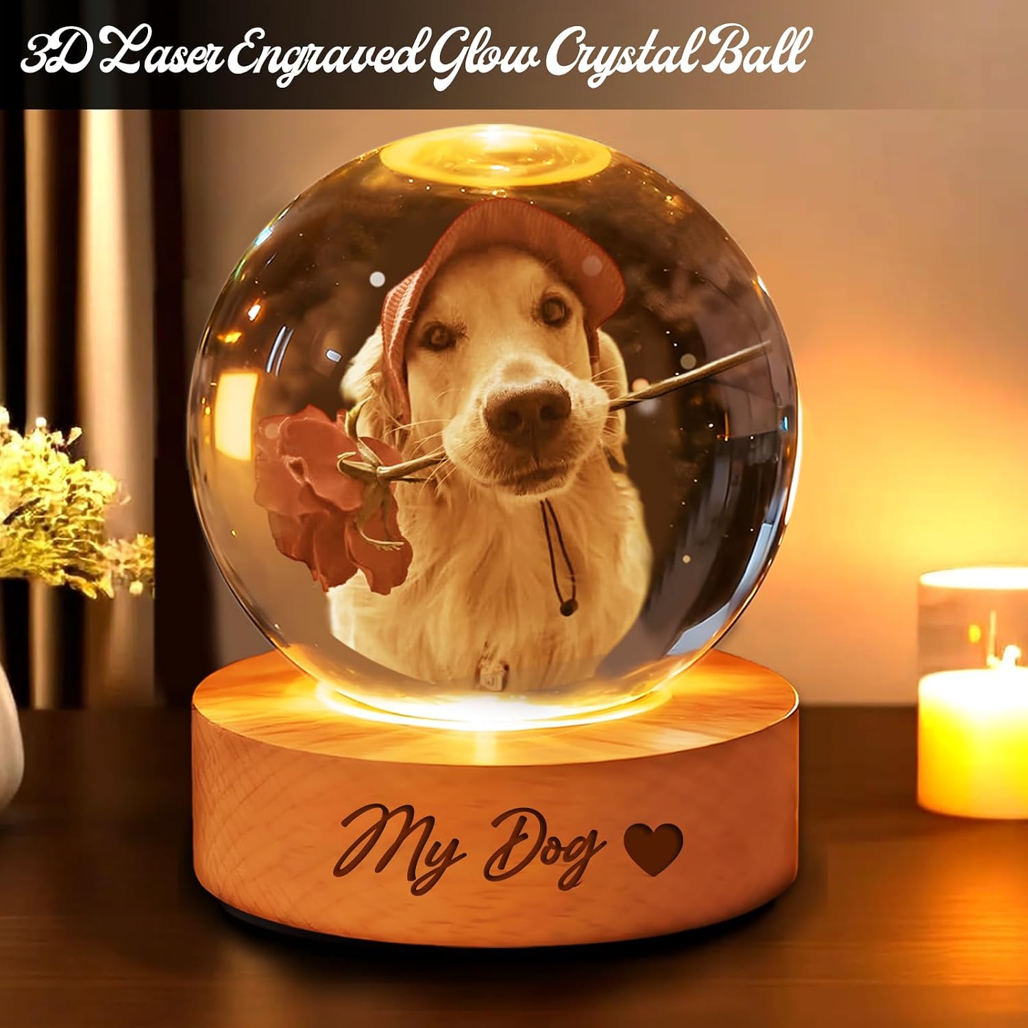 Personalized 3D Crystal Photo Ball Lamp