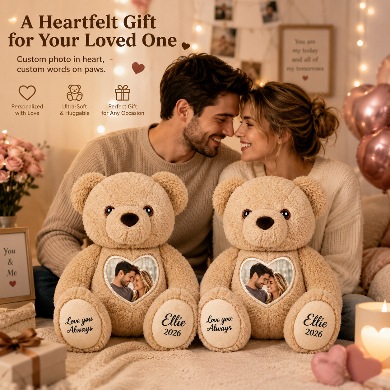Custom Photo Teddy Bear - A Heartfelt Gift Full of Love
