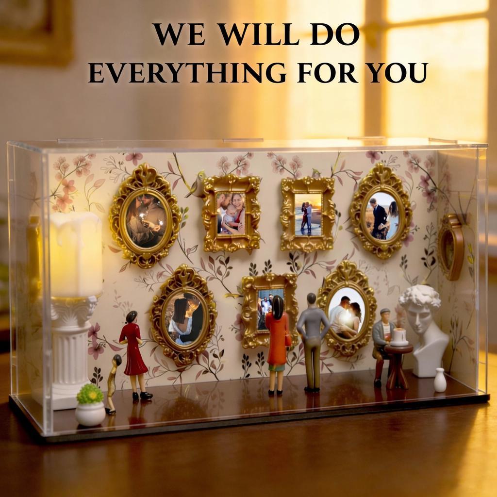 Museum of us Silhouette Shadow Box Frame with Light