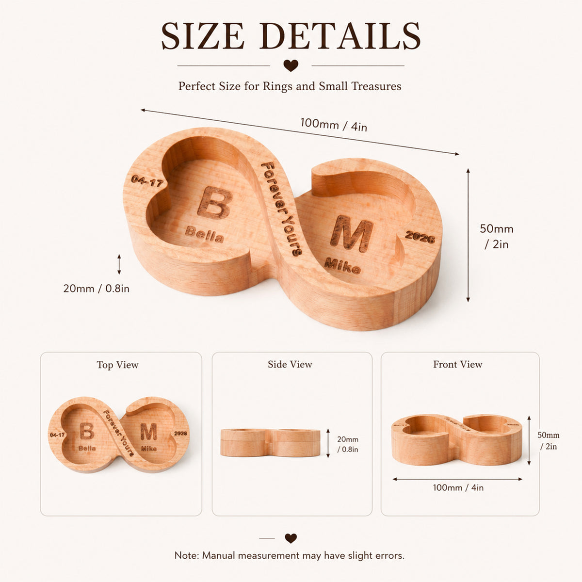 Personalized Wedding Ring Keepsake Box