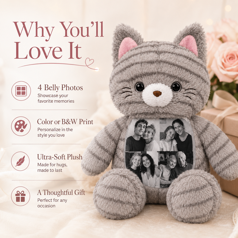 Custom Photo Cat Plush