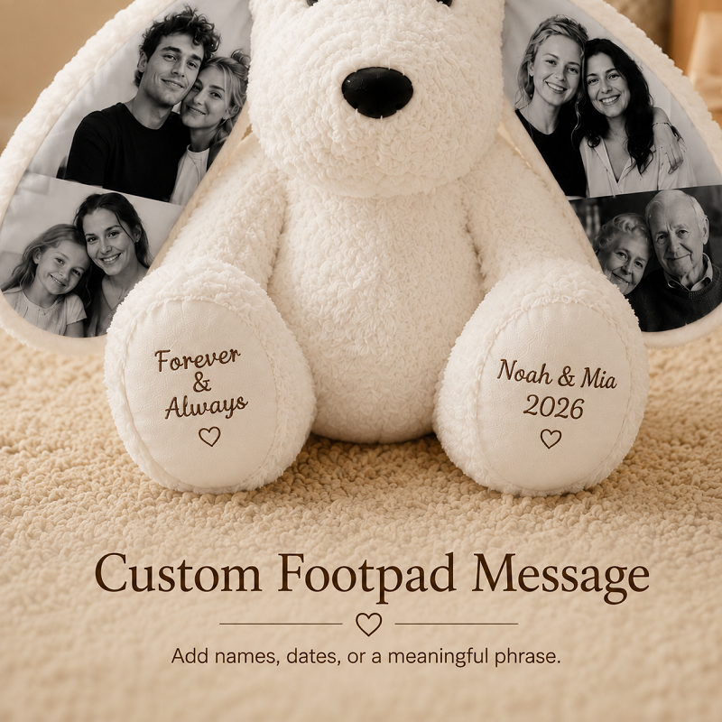 Personalized Photo Plush Dog