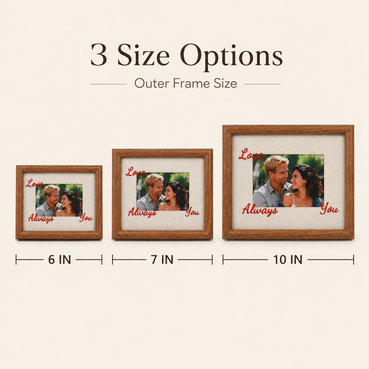 Personalized Embroidered Photo Frame