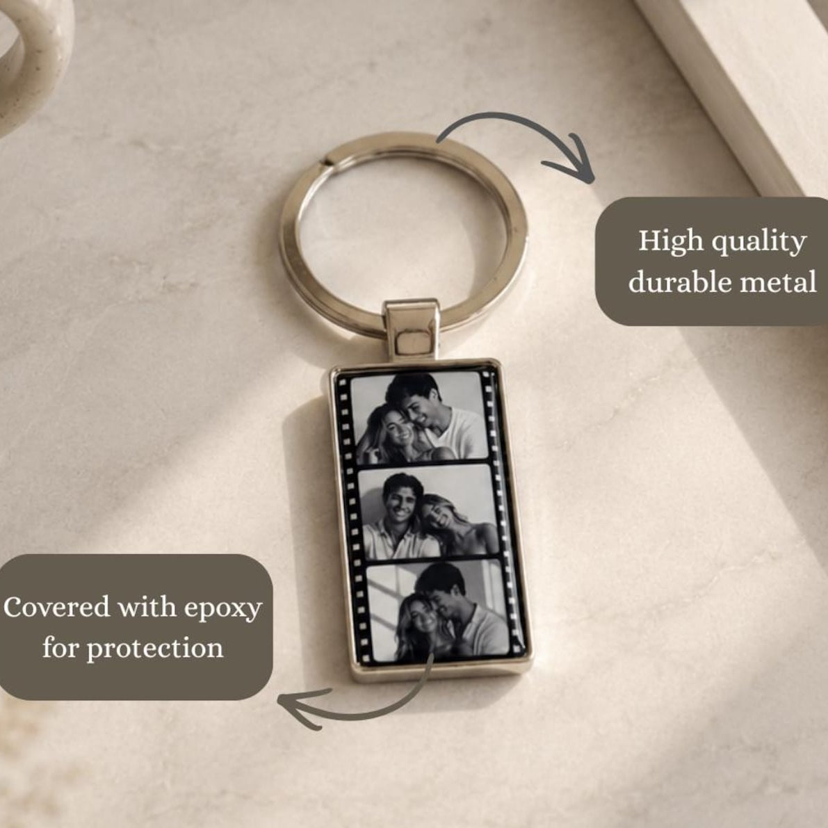 Personalized Film Strip Photo Keychain