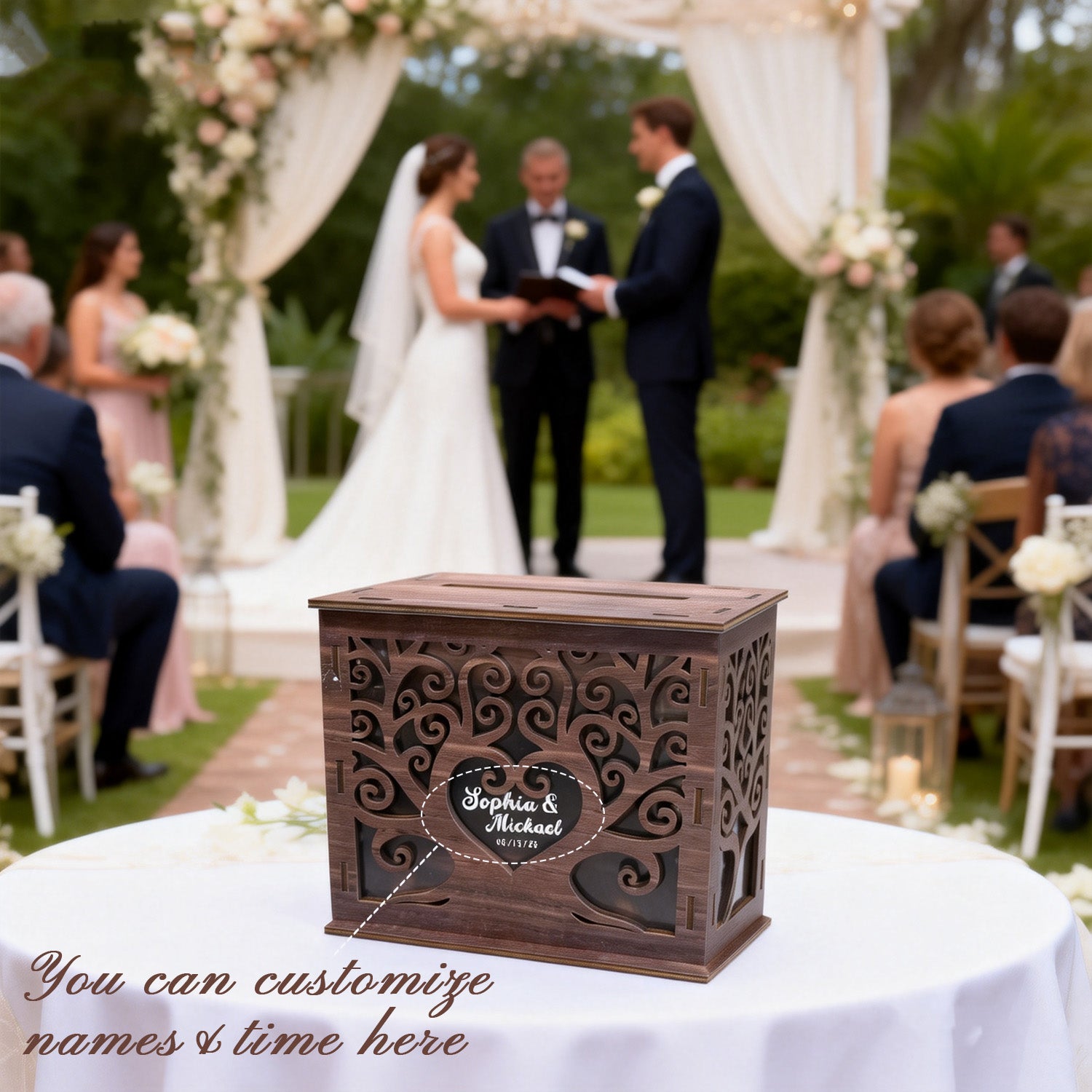 Personalized Wedding Card Box