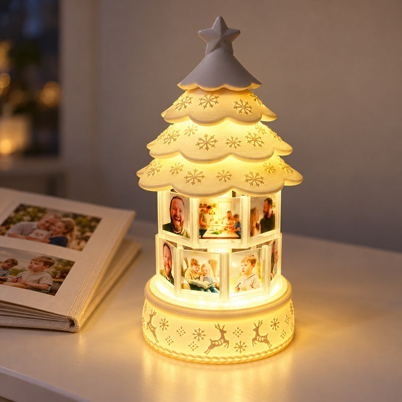 Personalized Christmas Tree Photo Music Box