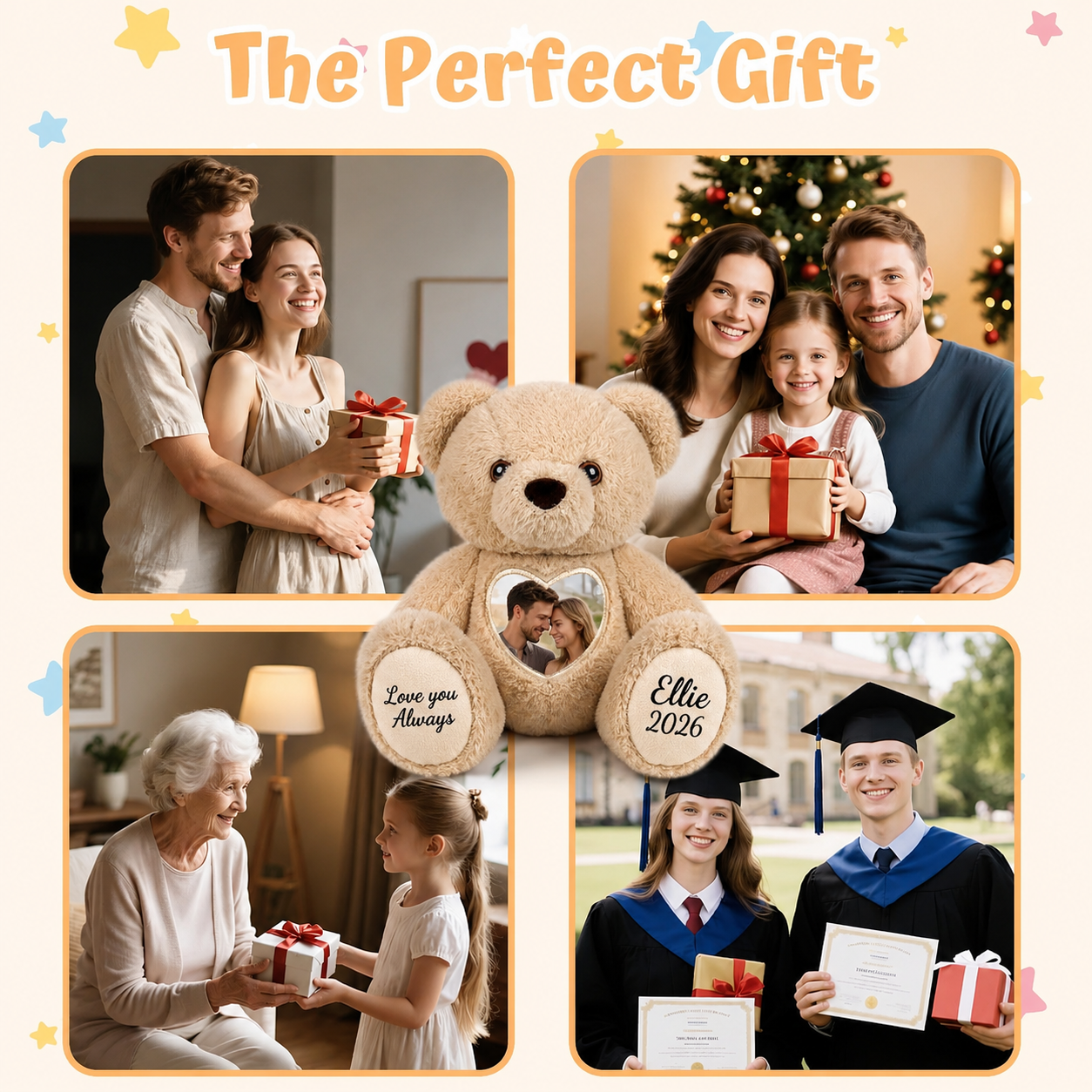 Custom Photo Teddy Bear - A Heartfelt Gift Full of Love
