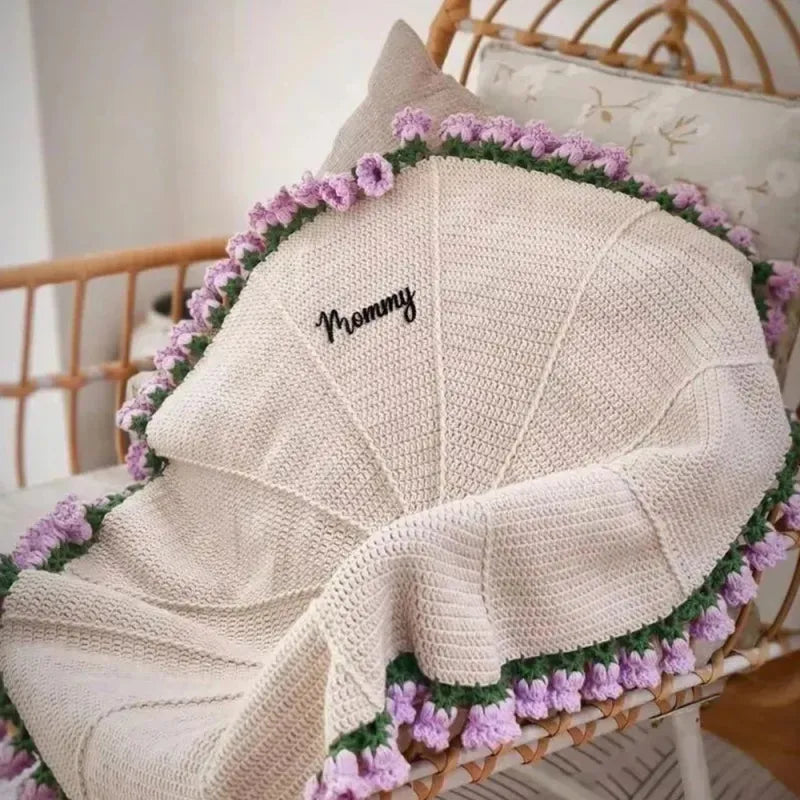 Hand-woven Rose Blanket Gift for Valentine's Day Gift