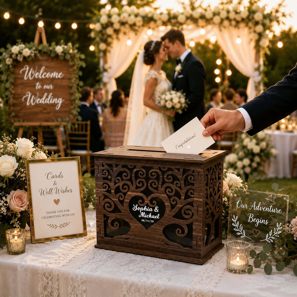 Personalized Wedding Card Box