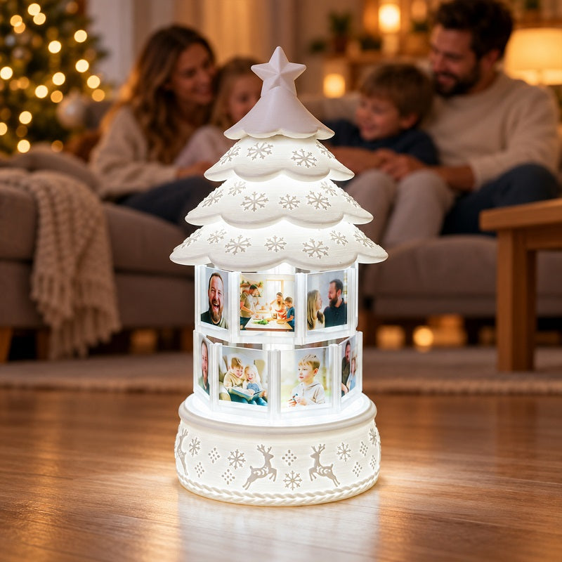 Personalized Christmas Tree Photo Music Box