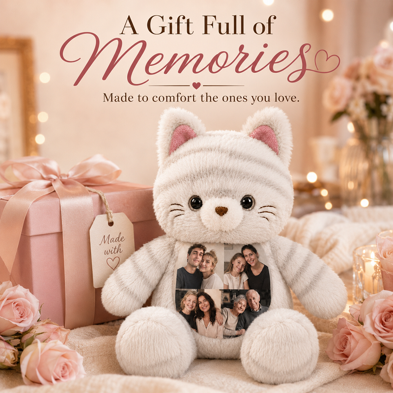 Custom Photo Cat Plush