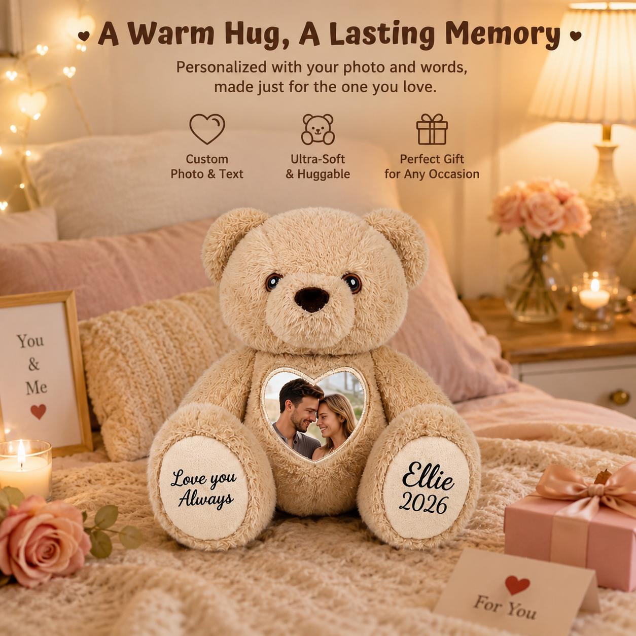 Custom Photo Teddy Bear - A Heartfelt Gift Full of Love