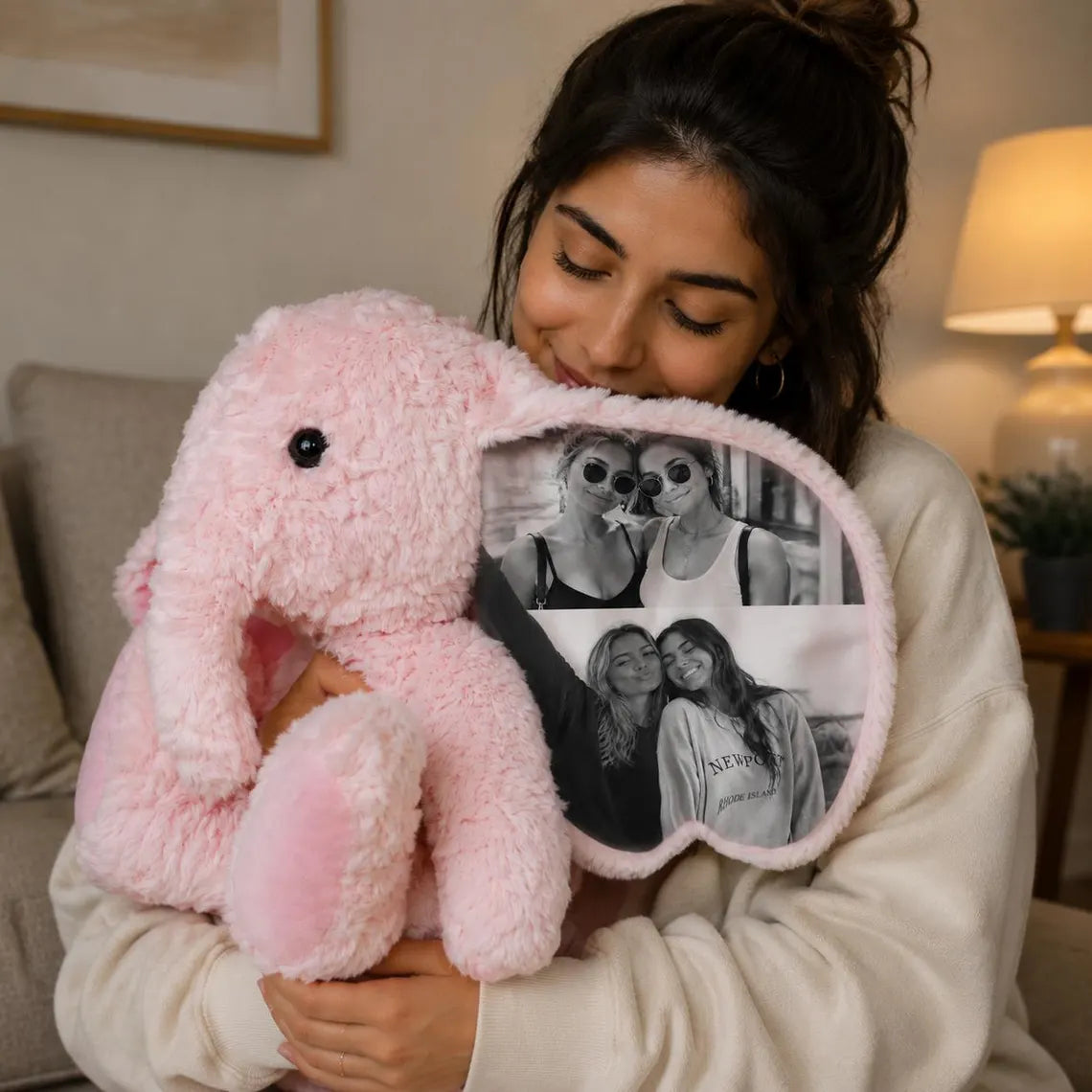 Custom 4 Photos Elephant Plush