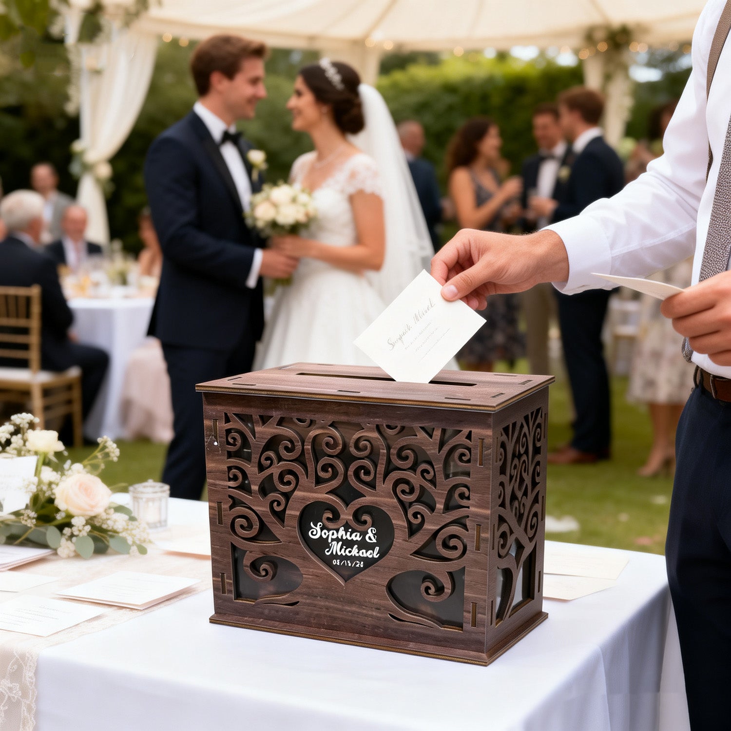 Personalized Wedding Card Box