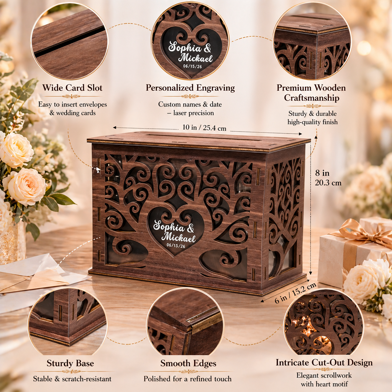 Personalized Wedding Card Box