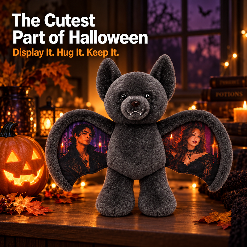 Personalized Halloween Bat Bear Plush