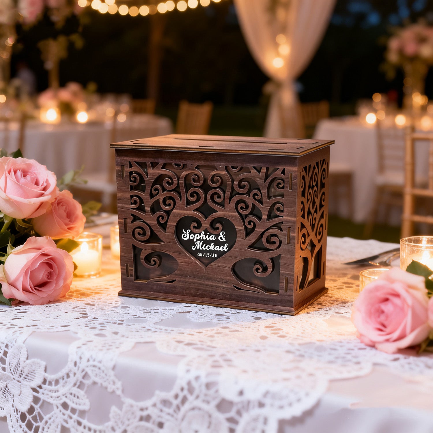 Personalized Wedding Card Box