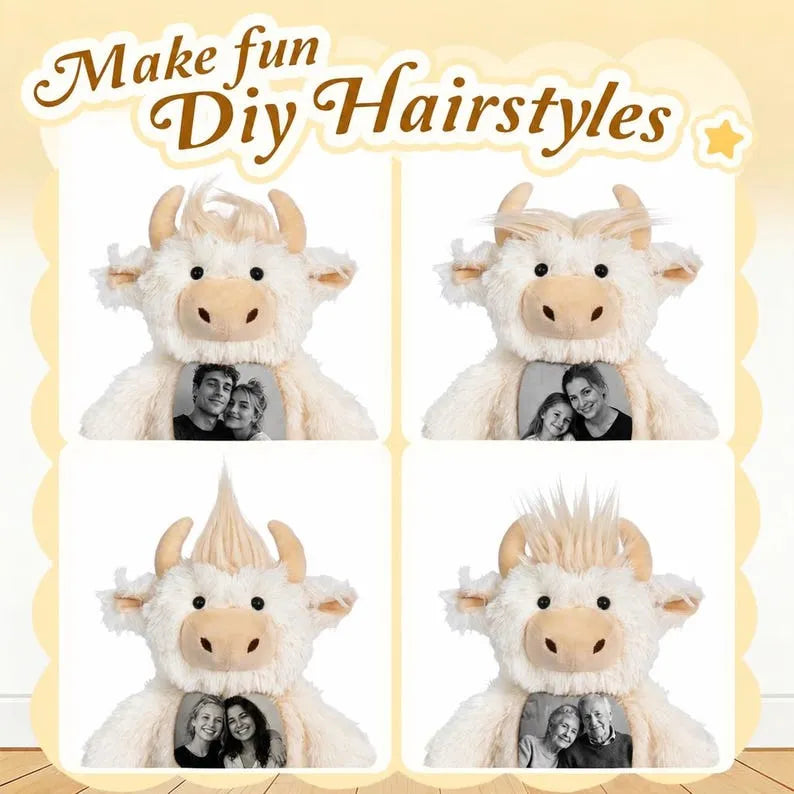 Custom Photo Highland Cow Plush