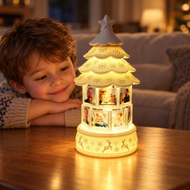 Personalized Christmas Tree Photo Music Box