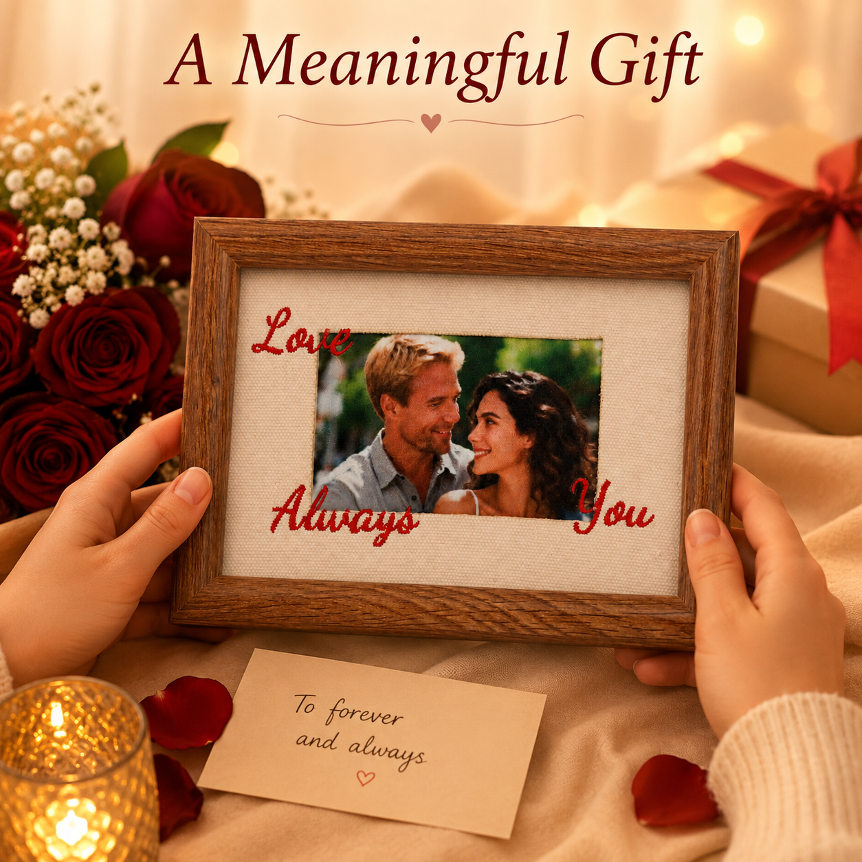Personalized Embroidered Photo Frame